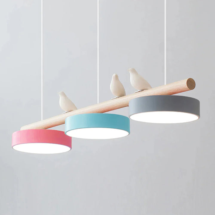 Modern ceiling light: nature-inspired bird pendant with adjustable LED feature.
