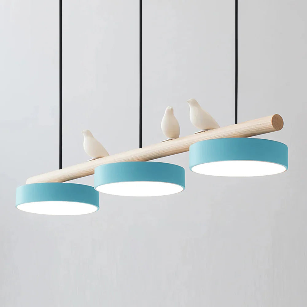 Adjustable LED pendant light, bird design, nature-inspired, for beautiful home decor.