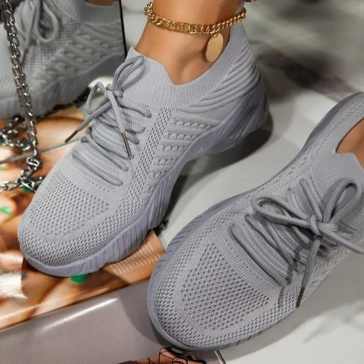 Fashion-forward women's breathable sneakers, lightweight design, offering comfort for walking and an active everyday lifestyle.
