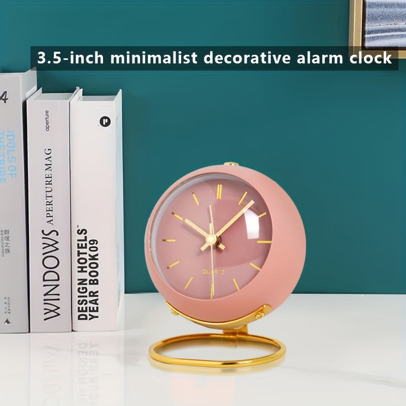 Quiet Nordic desk clock, enhances office focus with silent movement & modern design aesthetic.