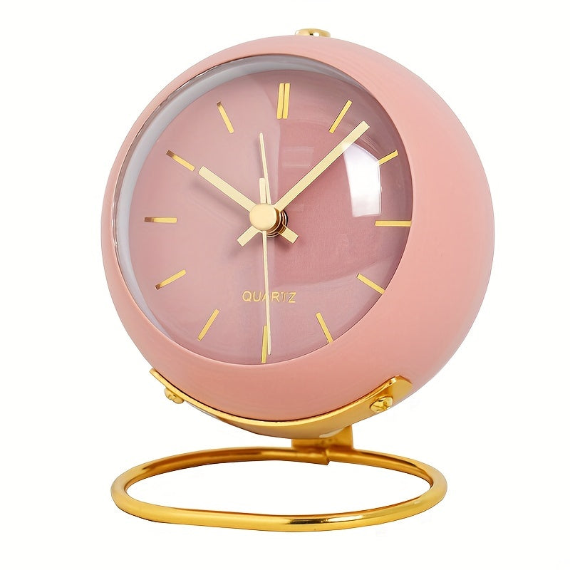 Luminous hands Nordic desk clock, clearly visible at night, silent sweep for undisturbed rest.