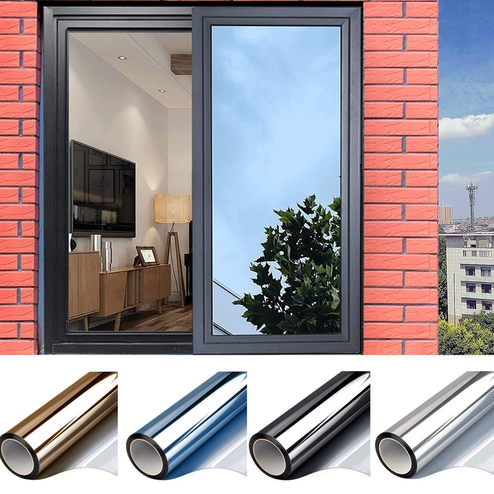 One-way privacy window film for home & office. Reflective, UV blocking, heat control & easy install.