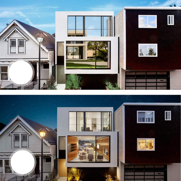 Reflective window film offers one-way privacy, UV blocking, heat control, and energy saving for any room.