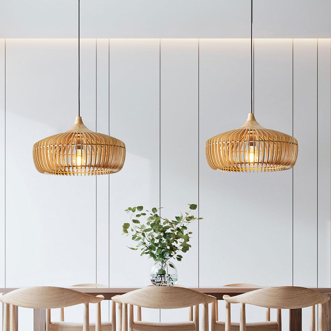 Contemporary Orello Japandi minimalist pendant light, elegant hanging lamp for modern home lighting.