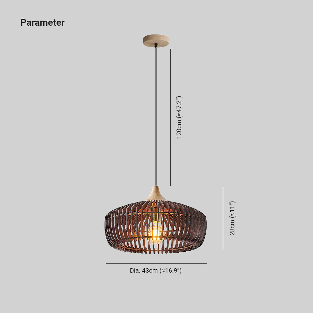 Chic Orello Japandi style hanging light, natural and minimalist ceiling fixture perfect for any room.