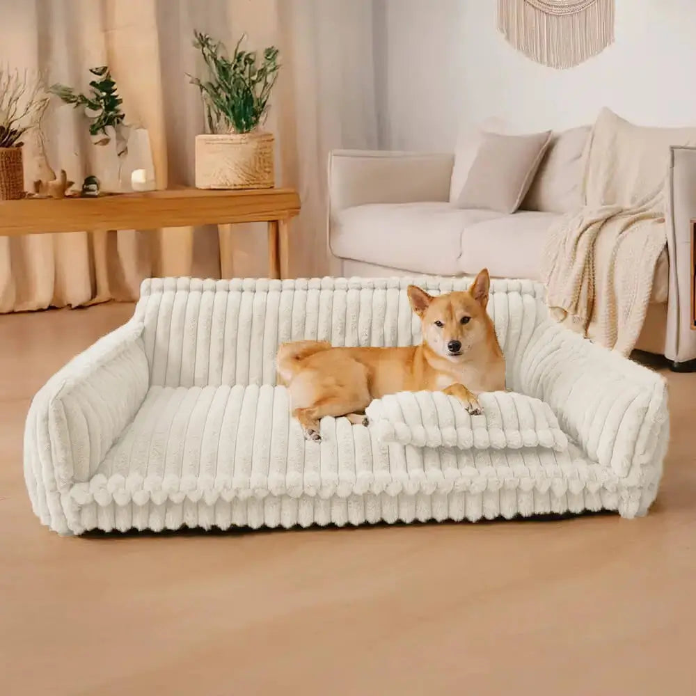 Comfortable orthopaedic pet bed with joint support. Washable dog sofa, durable for large & small dogs.