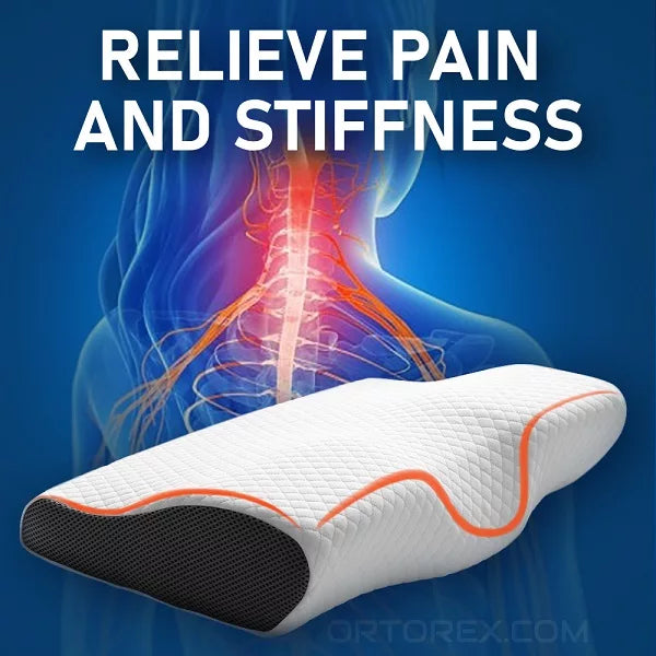 Orthopedic cervical pillow for neck & shoulder pain relief. Ergonomic memory foam provides comfortable sleep & spinal alignment.
