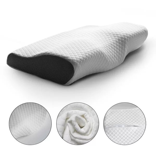 Health & wellness orthopedic pillow designed for snoring relief, neck pain, and shoulder pain with memory foam support.