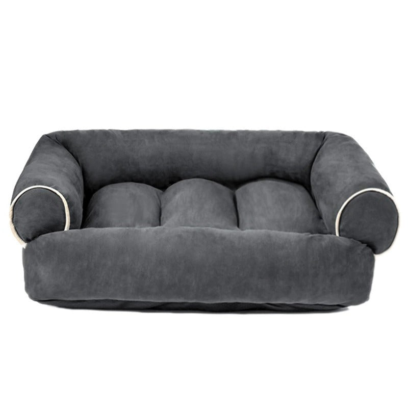 Calming orthopedic dog bed for large dogs, offering anxiety relief & superior joint support. Washable pet sofa.