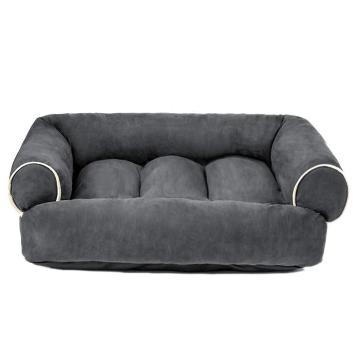 Calming orthopedic dog bed for large dogs, offering anxiety relief & superior joint support. Washable pet sofa.
