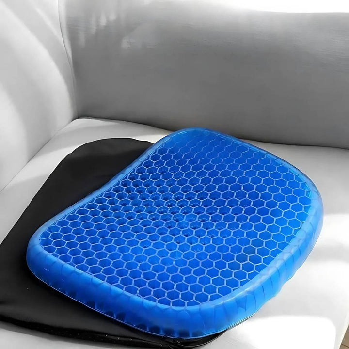 Orthopedic gel seat cushion for tailbone & back pain relief. Pressure relief for office chairs.