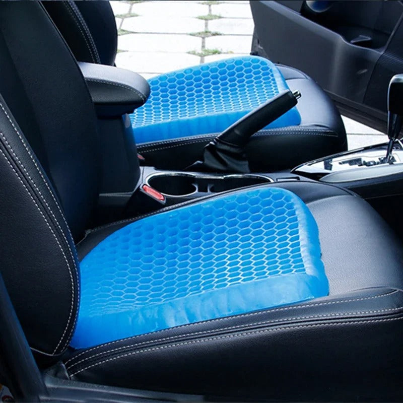 Orthopedic gel seat cushion for tailbone & back support, ergonomic design for pain relief & posture.