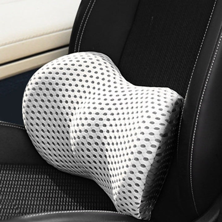 Orthopedic back cushion for sciatica & lower back pain relief, improving posture in office & car.