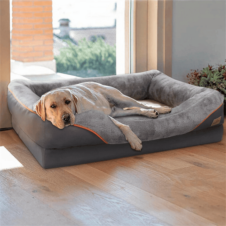 Extra large orthopedic memory foam dog bed, perfect for big dogs needing joint support.