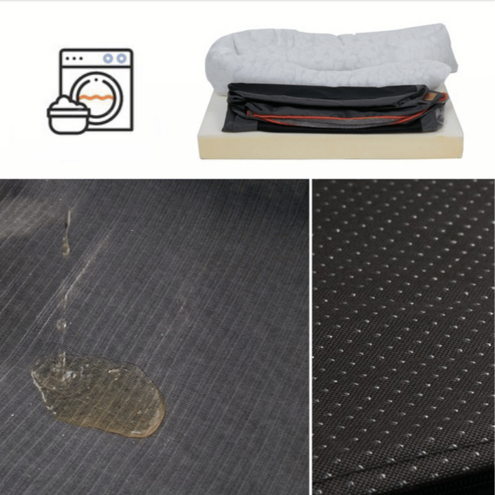 Orthopedic dog bed: memory foam for large pets, offering deep sleep & pain relief.