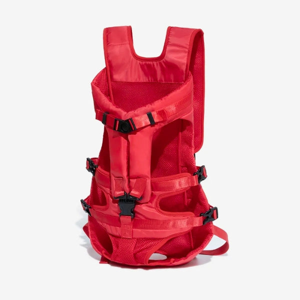 Comfortable dog carrier backpack with adjustable straps, ideal for hiking & travel pets.
