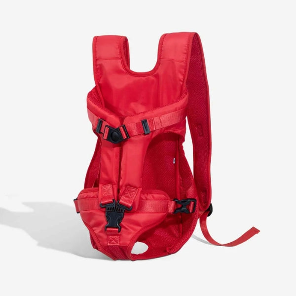 Hiking gear dog carrier backpack, designed for active outdoor dogs and adventures.