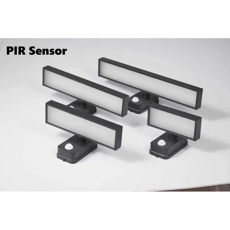 Adjustable outdoor LED wall light with motion sensor, waterproof for patio & security.