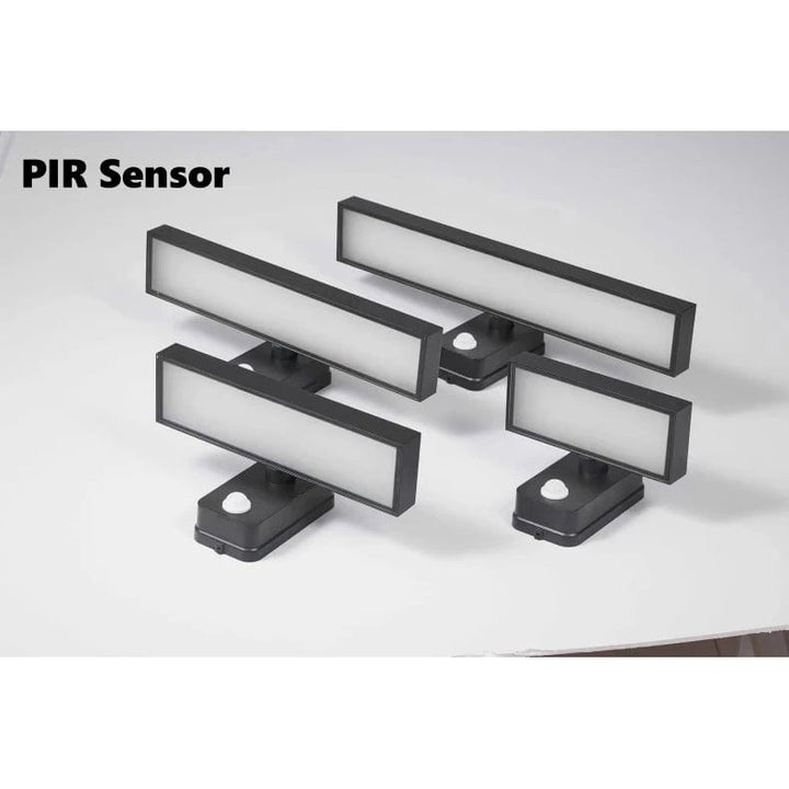 Adjustable outdoor LED wall light with motion sensor, waterproof for patio & security.