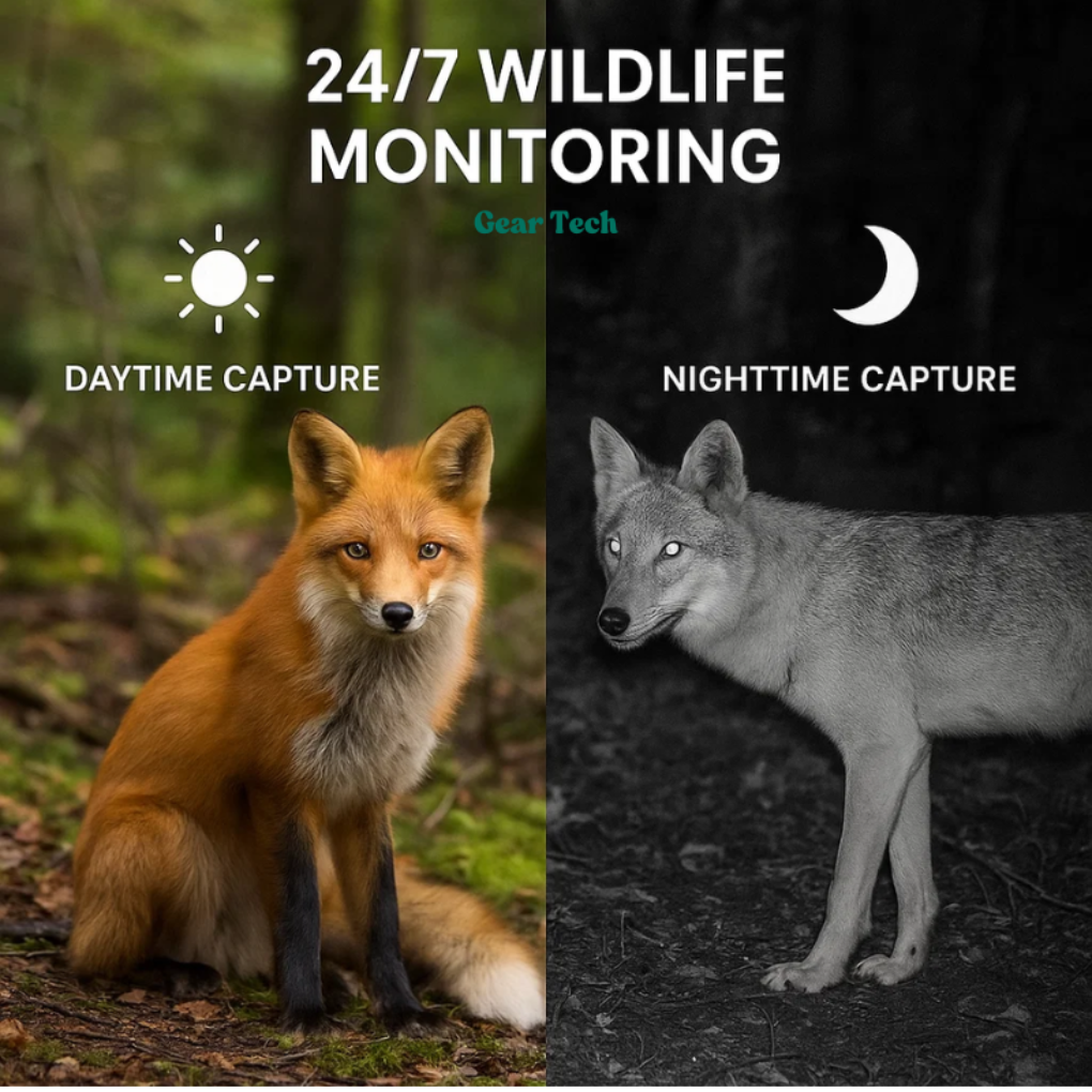 Rugged outdoor night vision camera. Weatherproof for wildlife, trail monitoring & home security. HD quality images.