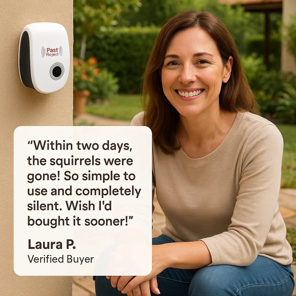 Reliable outdoor ultrasonic device for pet-safe squirrel & pest control, ideal for gardens & yards.