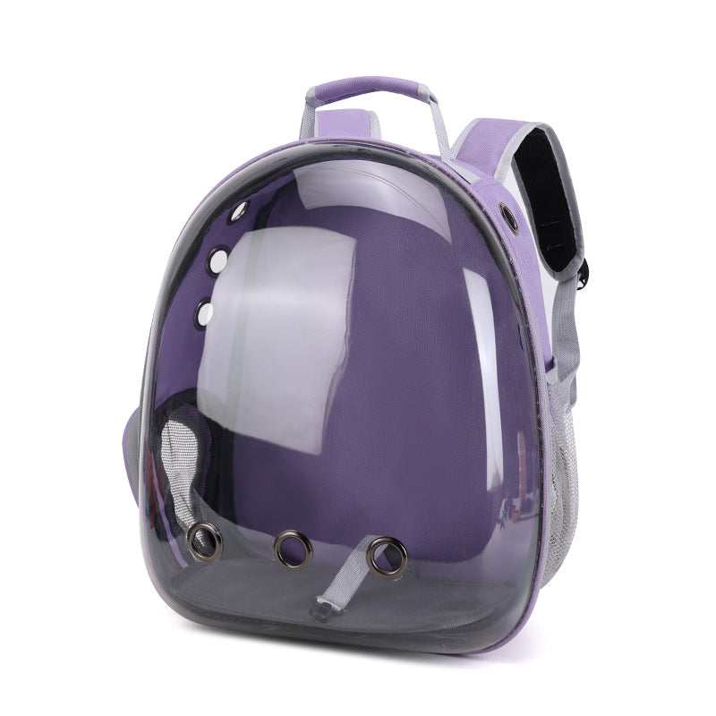Multifunctional pet backpack, clear view, foldable, perfect for various pet travel needs.