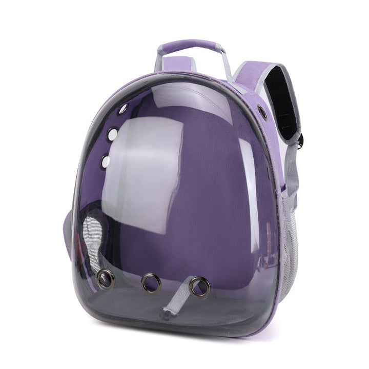 Multifunctional pet backpack, clear view, foldable, perfect for various pet travel needs.