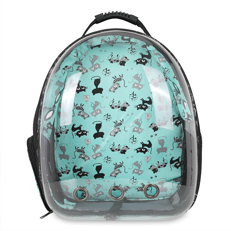 Cat & small dog carrier backpack, stylish clear view bubble, fully foldable and ventilated.