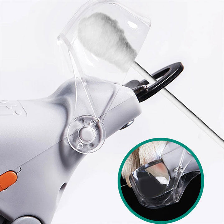 LED pet nail clipper for safe, easy dog and cat paw grooming, preventing over-trimming.