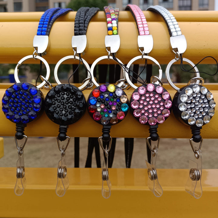 Pink glamorous handbag charm & keychain. Women's sparkling accessory, perfect gift.