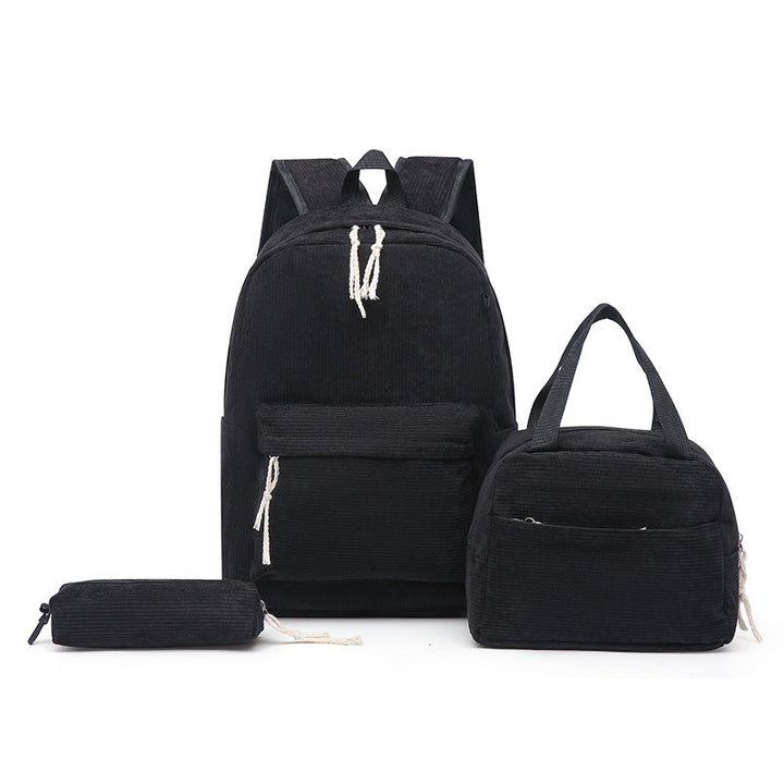 Girls' strawberry backpack set, ideal for school, travel, or outdoor adventures, featuring a fun design.
