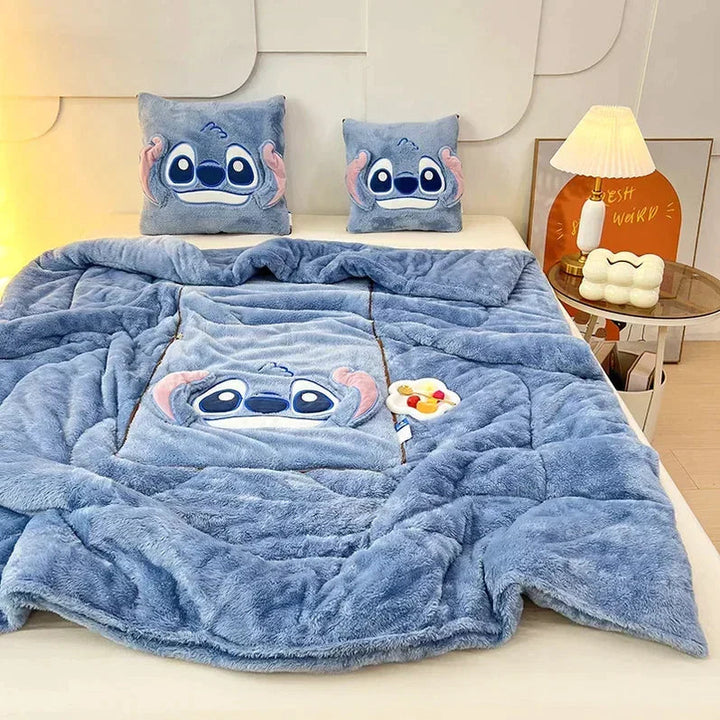 Elegant plush blanket & cushion set, ideal for ultimate warmth, comfort, and cozy home decor in any room.