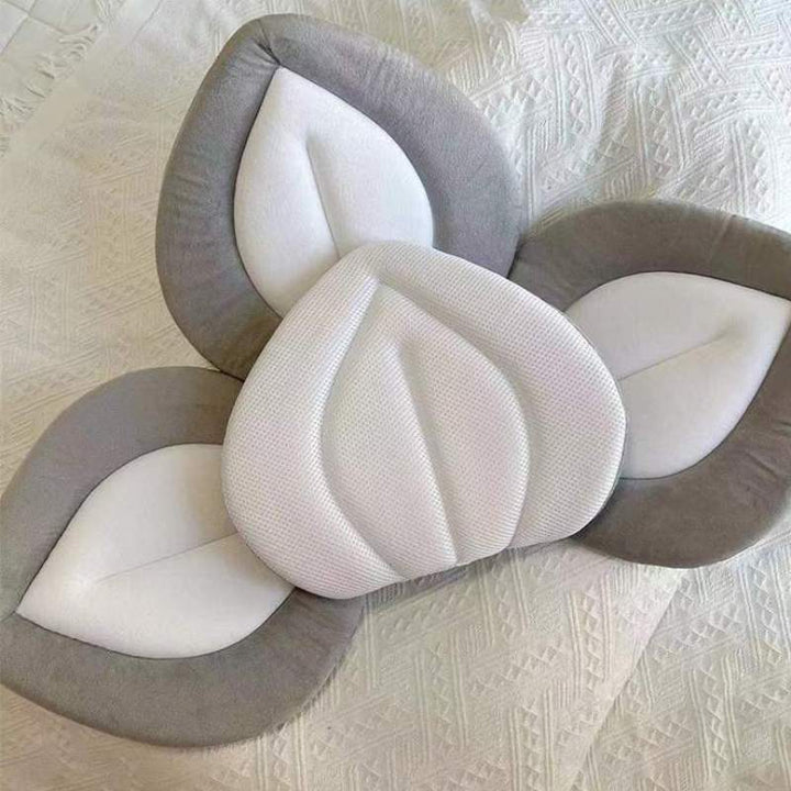 Blooming flower baby bath seat provides plush comfort & secure support for infant sink bathtime. Great gift.