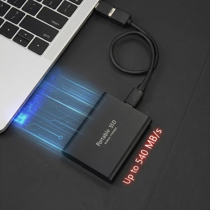 Ultra-fast portable SSD with USB-C for quick data transfer across all devices.