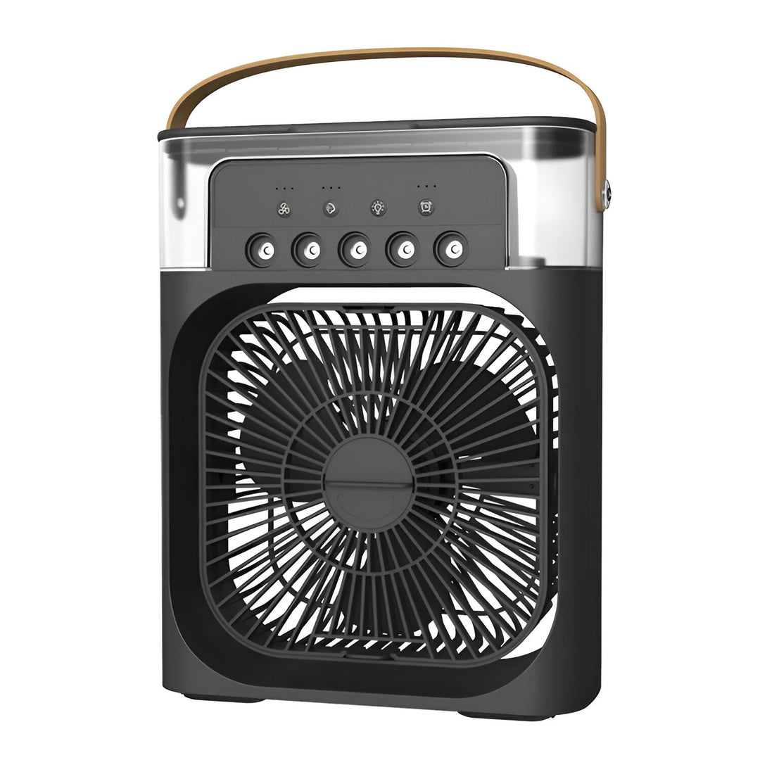 Refreshing personal space cooler & humidifier, ideal for combating heat & dryness.