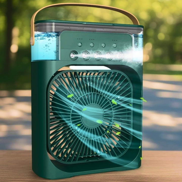 Personal air conditioner alternative & humidifier, perfect for hot days at home or office.