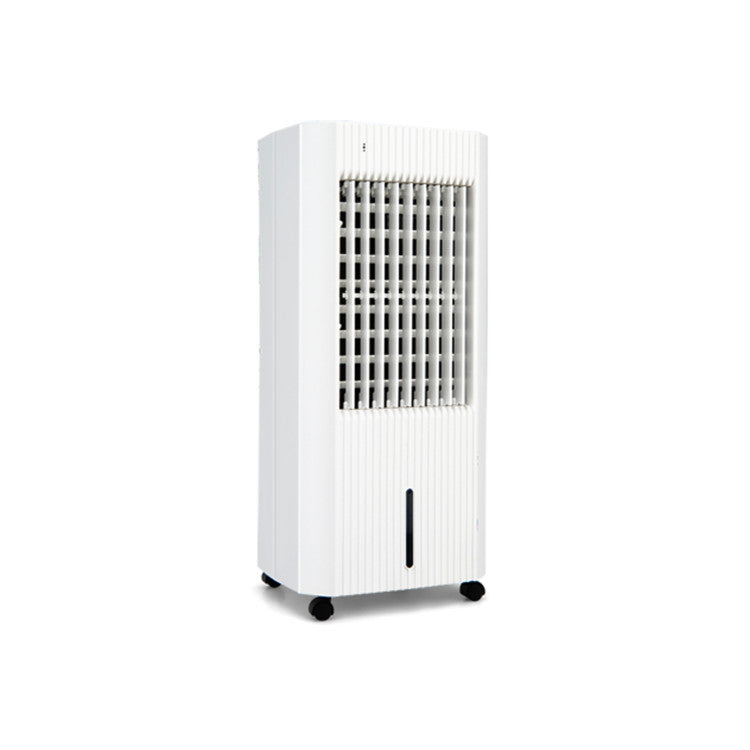 Portable 3-in-1 evaporative air cooler with remote control, functioning as a fan, humidifier, and cooler for indoor use.