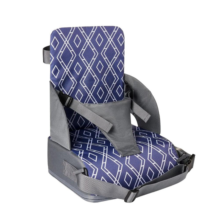 Compact baby booster seat for dining. Portable travel high chair for toddlers. Secure & stable infant mealtime support.