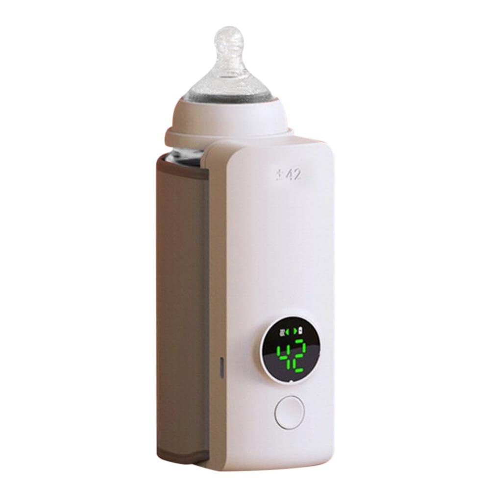Compact baby bottle warmer for infant feeding, offering quick and easy temperature control on the go.