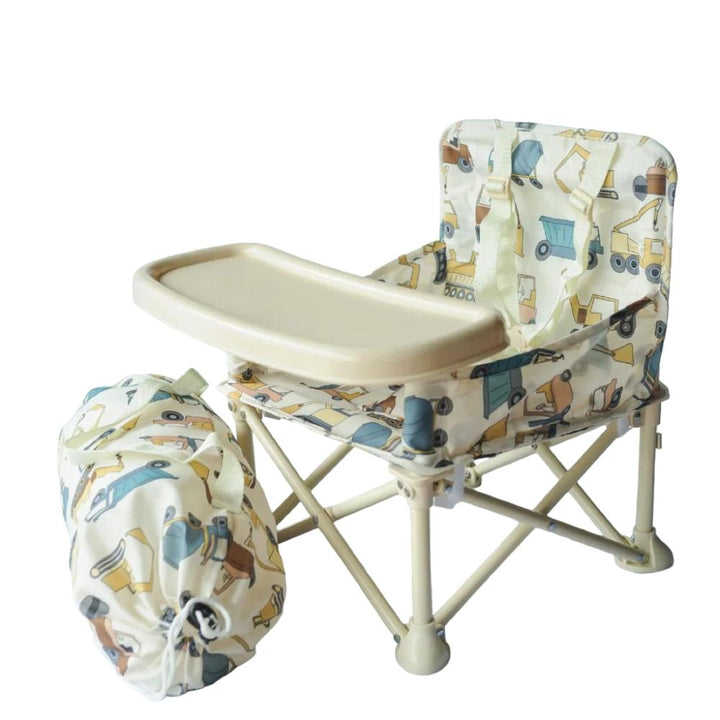 Adventure-ready portable baby chair for outdoor picnics & travel. Secure feeding seat for toddlers, easy to set up.