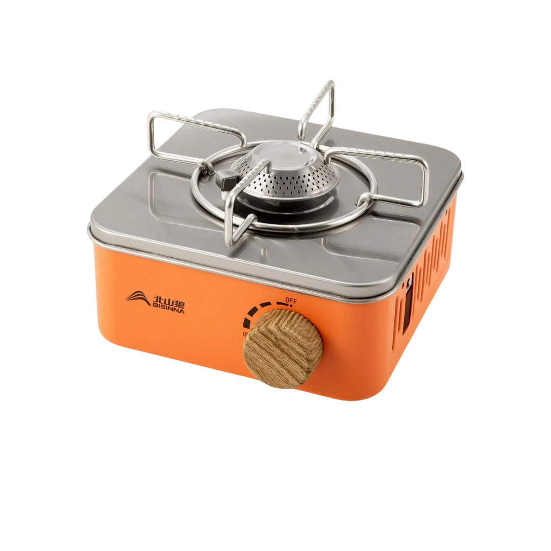 Compact 2800W gas stove, ideal for hiking, camping, and outdoor kitchen cooking.