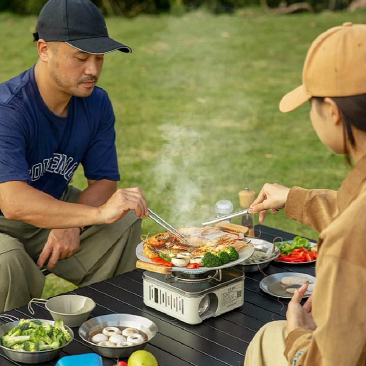 Durable outdoor camping gas stove, 2800W, a compact cooker for efficient trail meals.