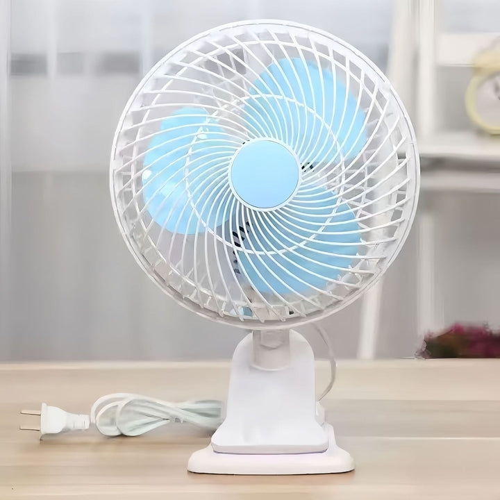 Summer essential: powerful yet quiet portable fan for personal cooling.
