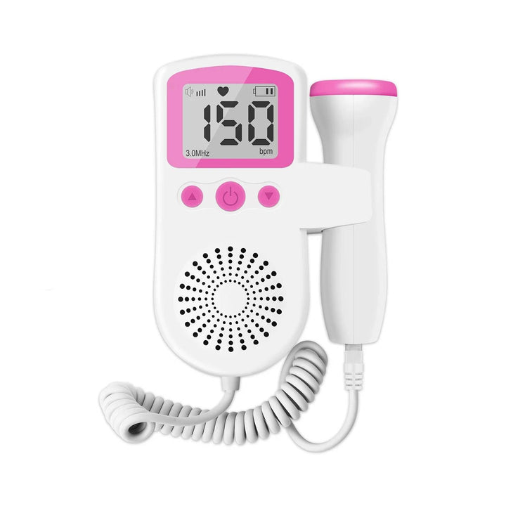 Portable fetal heartbeat doppler for expecting mothers. Monitor baby's health at home with easy-to-use prenatal device.