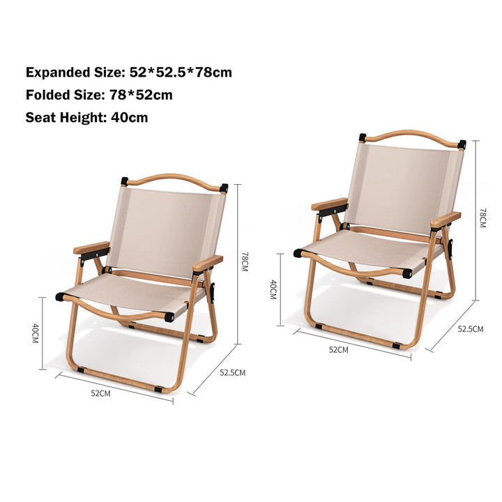 Relaxing foldable outdoor chair, perfect for unwinding on camping trips.