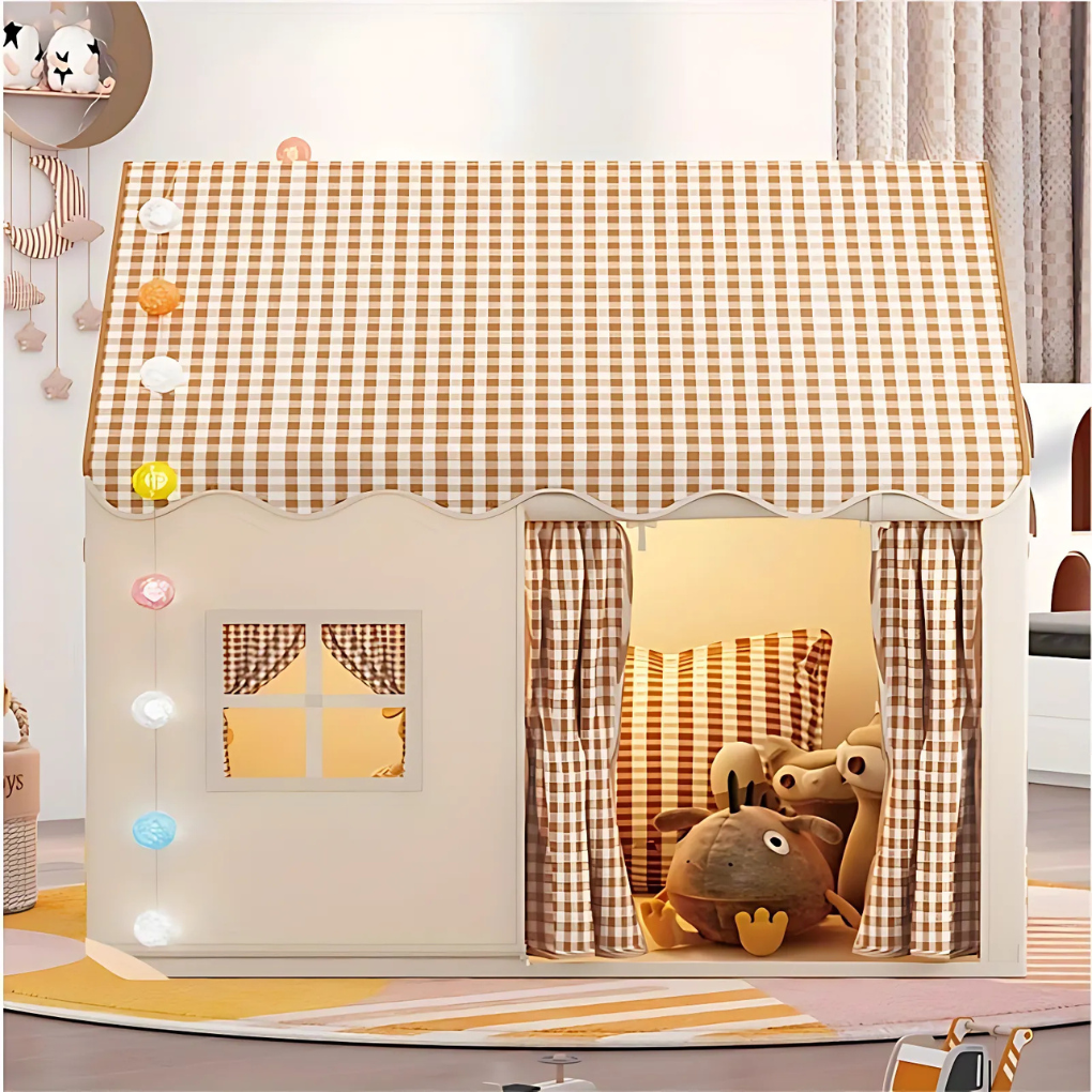Portable Indoor/Outdoor Kids Playhouse Tent, a vibrant children's play tent for imaginative indoor play and outdoor fun.