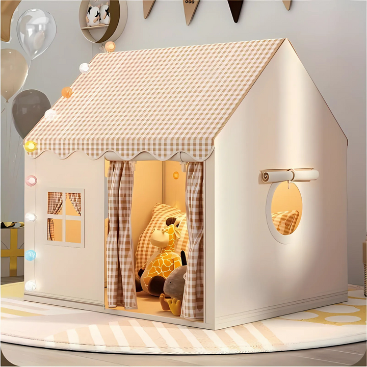Easy setup Kids Playhouse Tent for creative indoor play or outdoor fun, a durable polyester children's play tent.