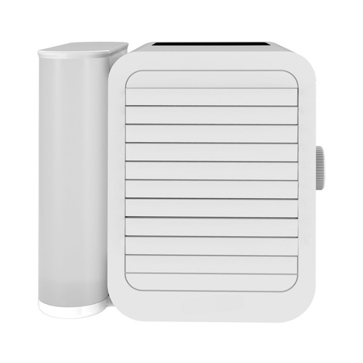 Portable Mini Air Conditioner, personal cooling device with large water tank for home, office, & travel.