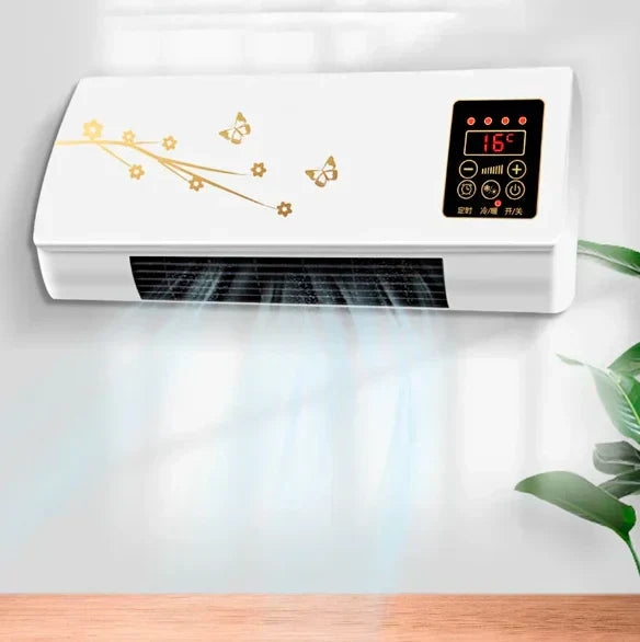Personal space cooler: a mini desktop fan offering a refreshing cool breeze. Ideal for quiet room cooling in any home.