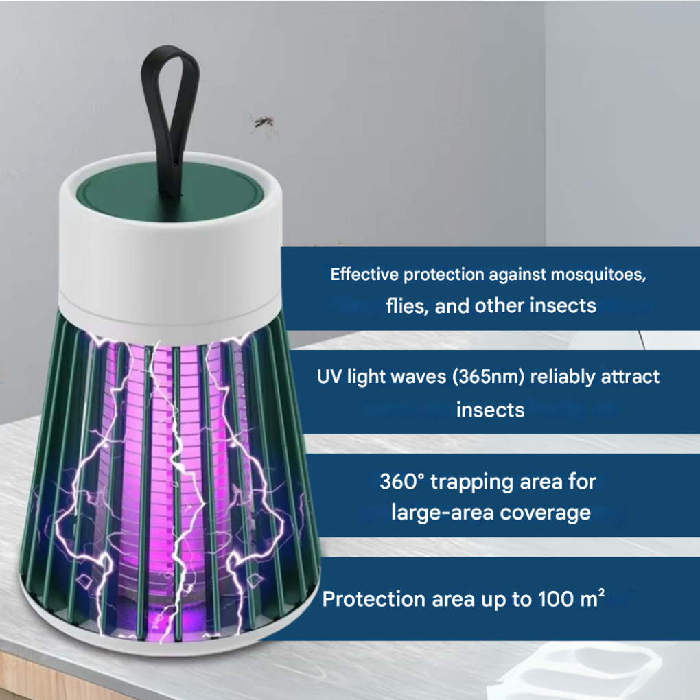 Portable outdoor insect repellent device for bug-free patio, camping, and home outdoor use.